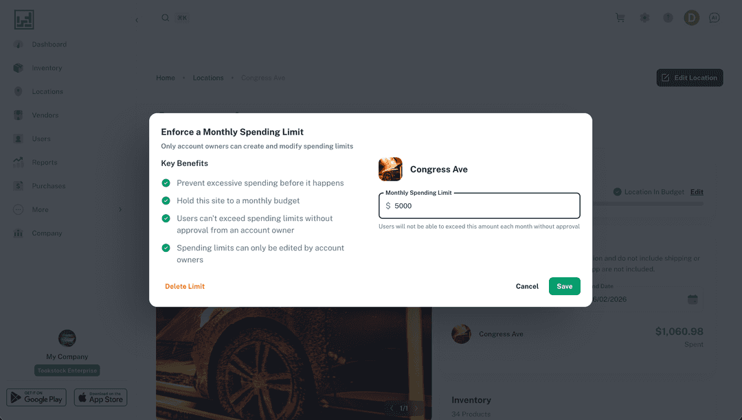 Add Spending Limit