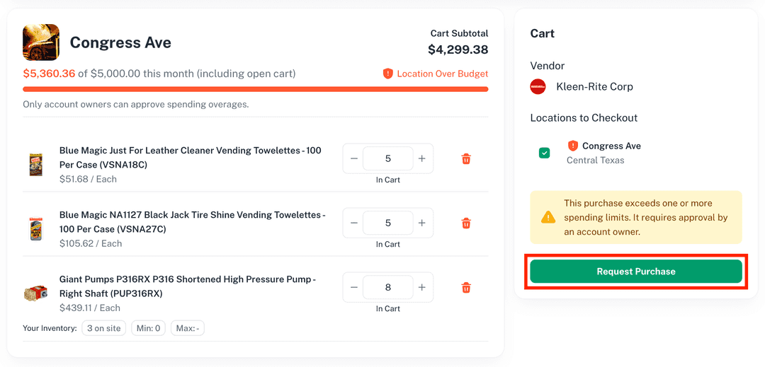 Enforce Spending Limit